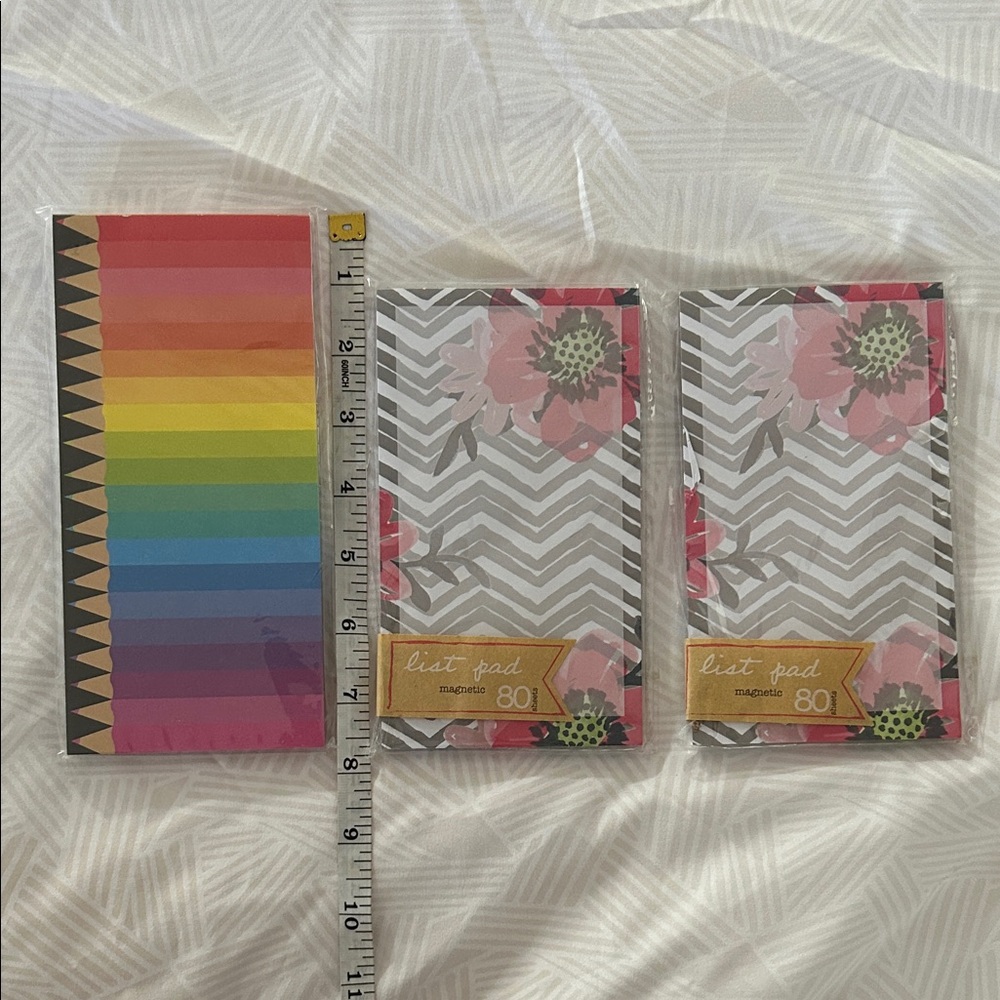 Floral Chevron List Pads and Rainbow Notepad Set